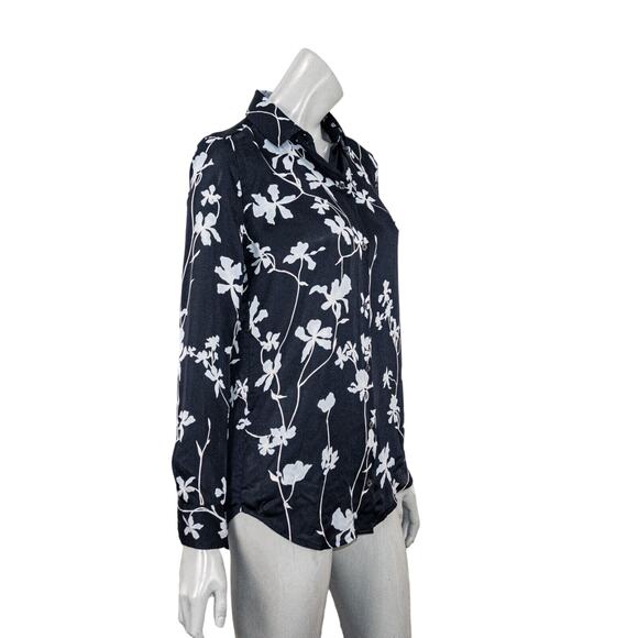 Equipment Femme Women's Essential Floral Shirt in Eclipse Multi Size Small - Picture 4 of 13